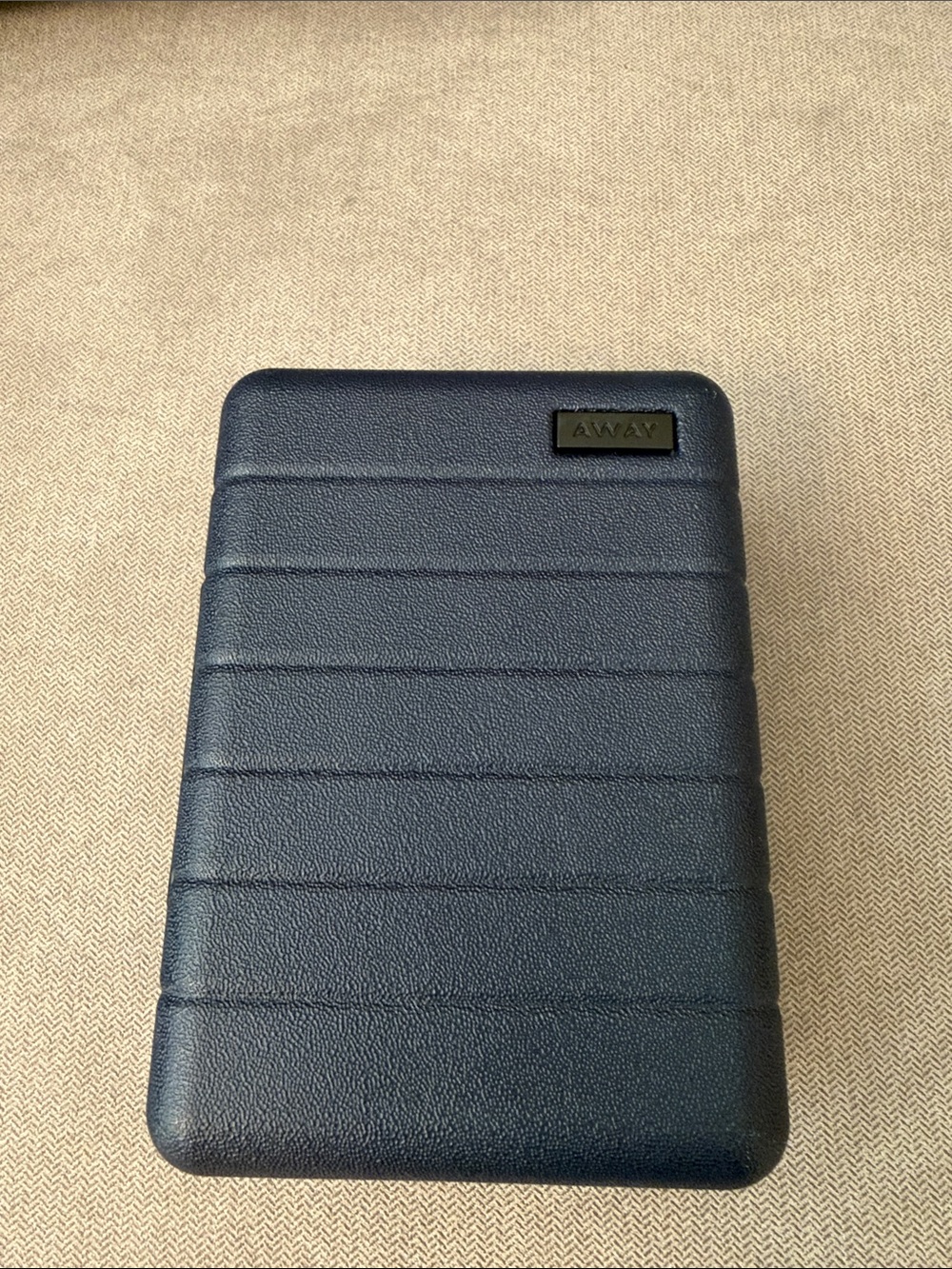 Away Navy Textured Hard-Shell Tech or Toiletry Pouch
